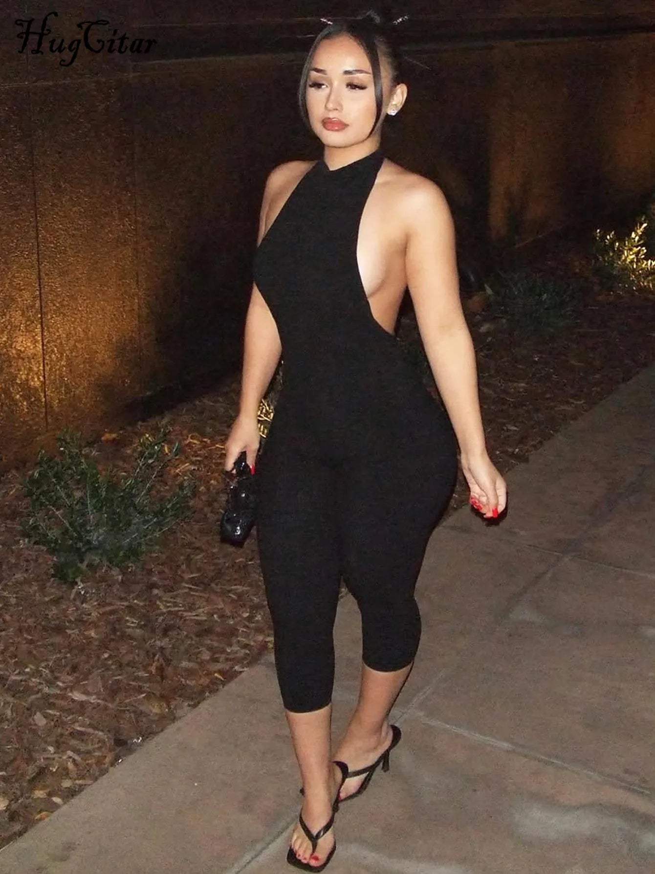 Ribbed Halter Romper